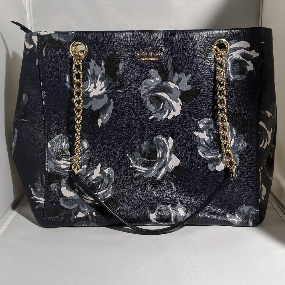 Kate Spade Blue/Indigo Floral Tote
